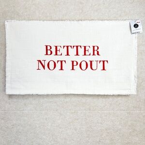 Santa Barbara Designs Christmas Lumbar Pillow Cover "Better Not Pout"